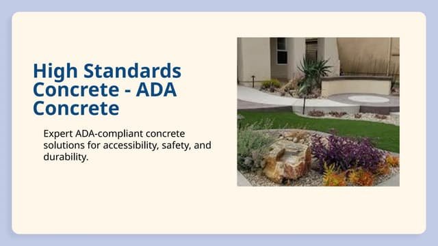High Standards Concrete – Expert ADA Compliance Concrete Solutions.pptx