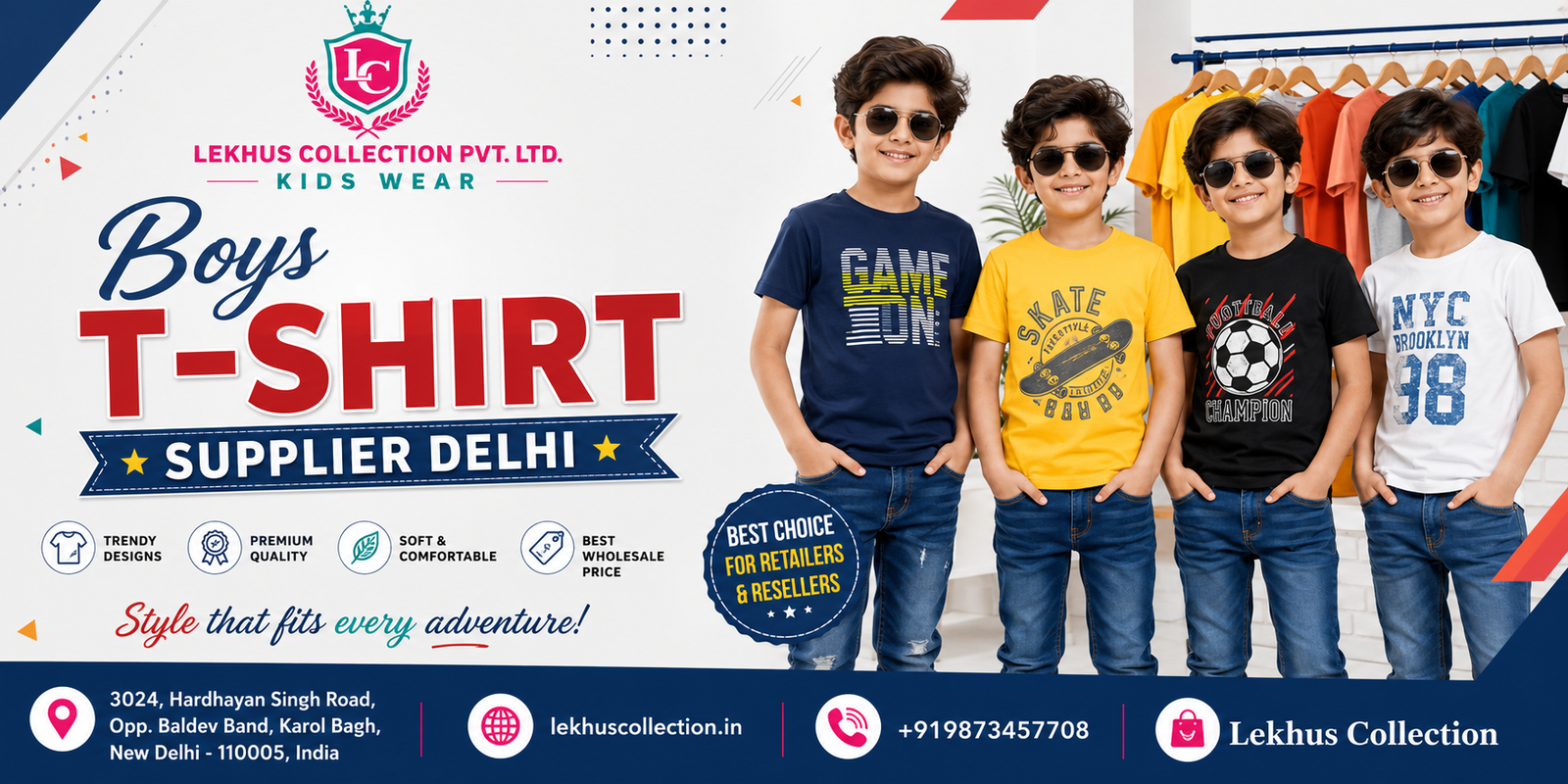 Top Boys T Shirt Supplier Delhi for Wholesale Kidswear