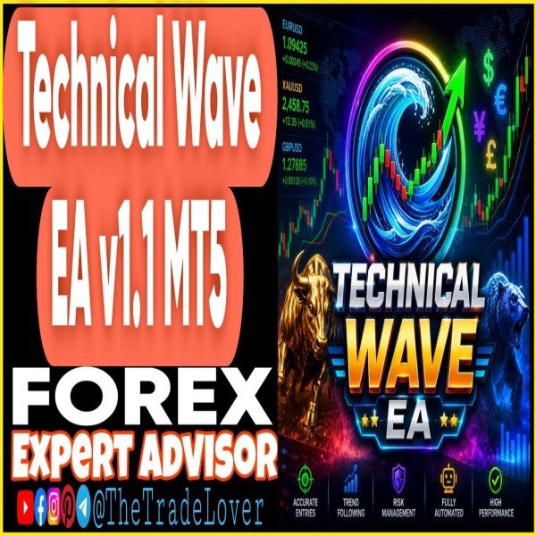 Technical Wave EA v1.1 MT5 (Works on Build 6061) | Forex Robot | MT5 Expert Advisor - The Trade Lovers