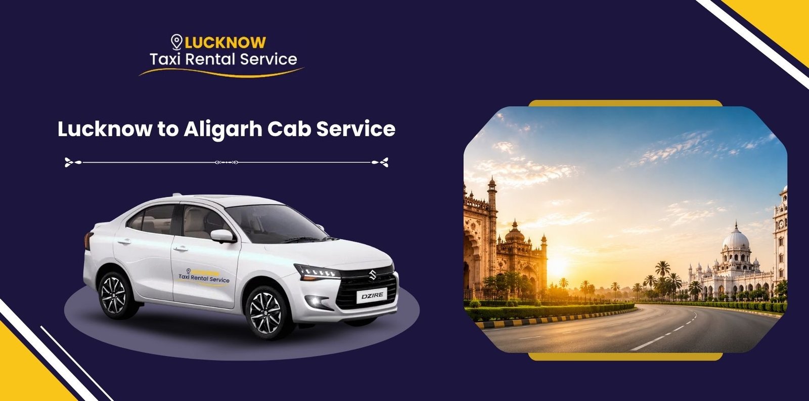 Book Lucknow to Aligarh Cab One Way and Round Trip Get 10% Off