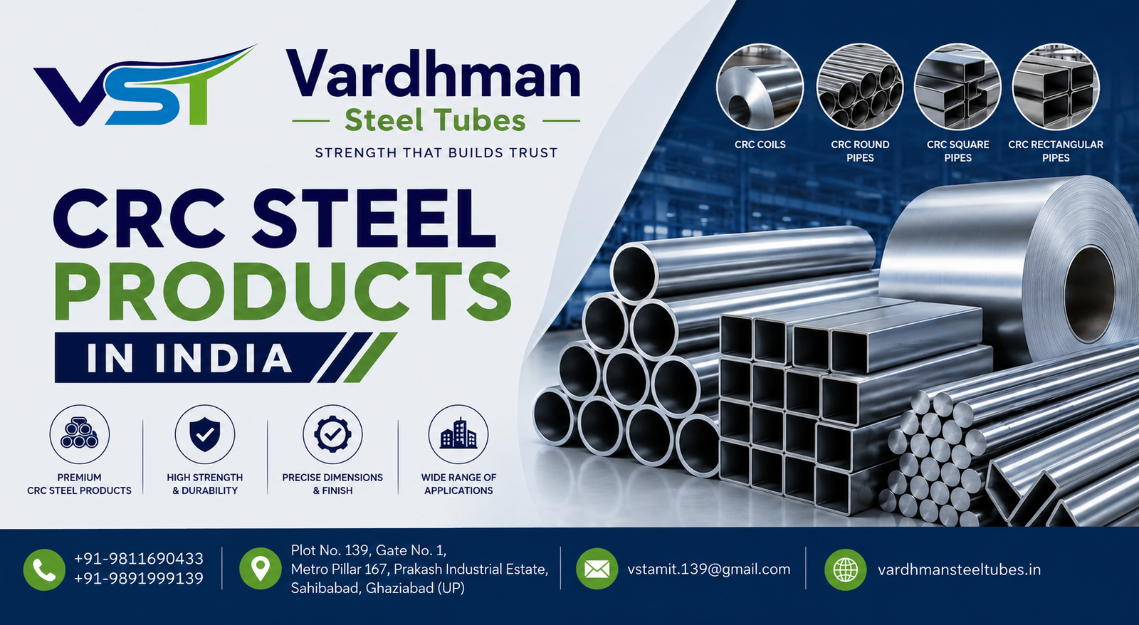 CRC Steel Products in India: Types, Uses & Applications Explained