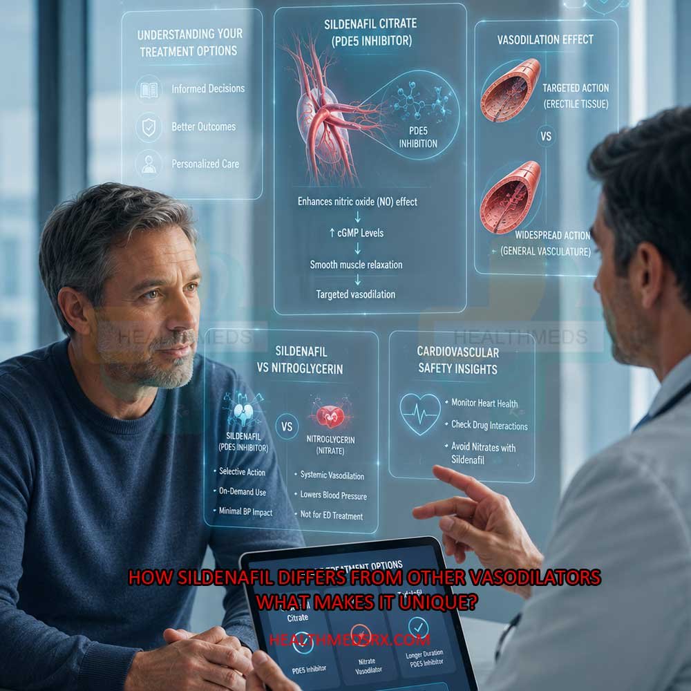 How Sildenafil Differs From Other Vasodilators: What Makes It Unique? - HealthMedsrx.com