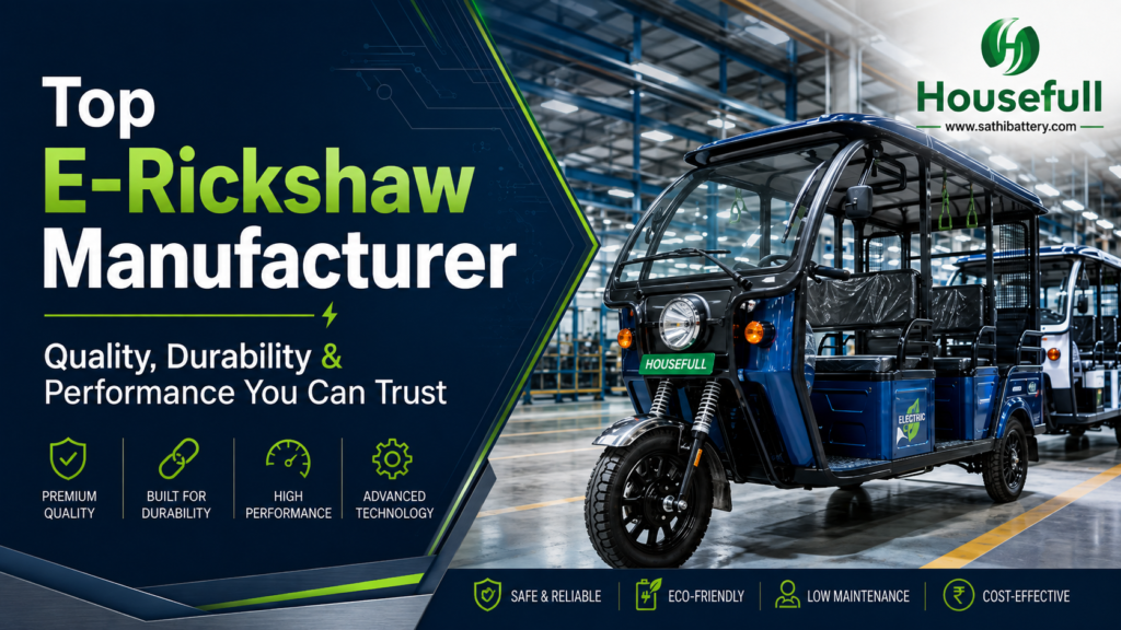 Top E-Rickshaw Manufacturer – Quality & Durability