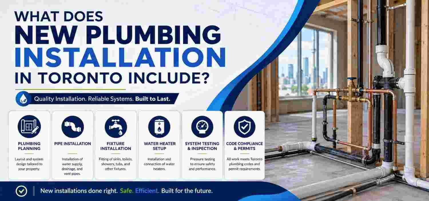 What Does New Plumbing Installation in Toronto Include?
